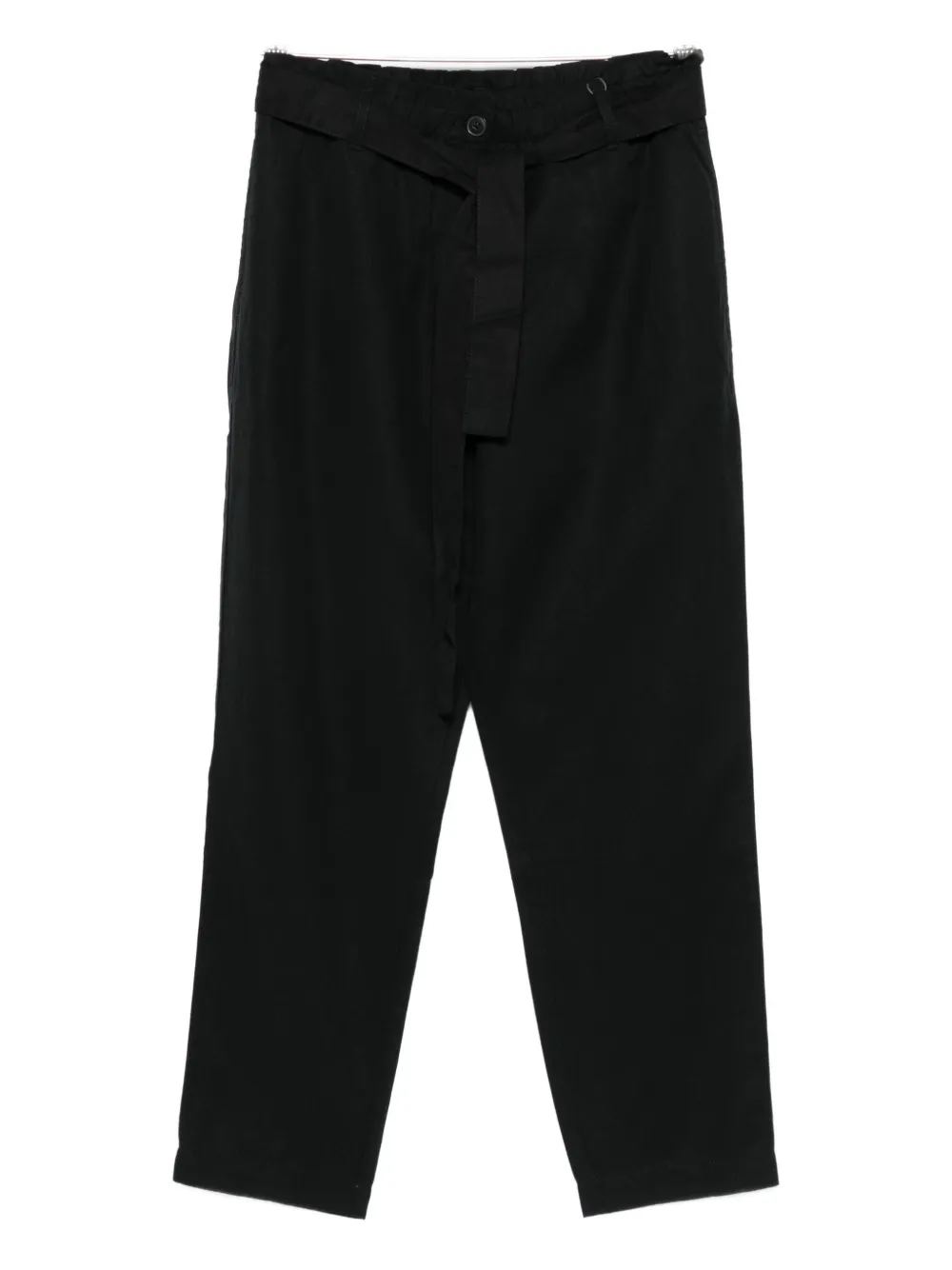 Marc O'polo Belted Cotton Trousers In Blue