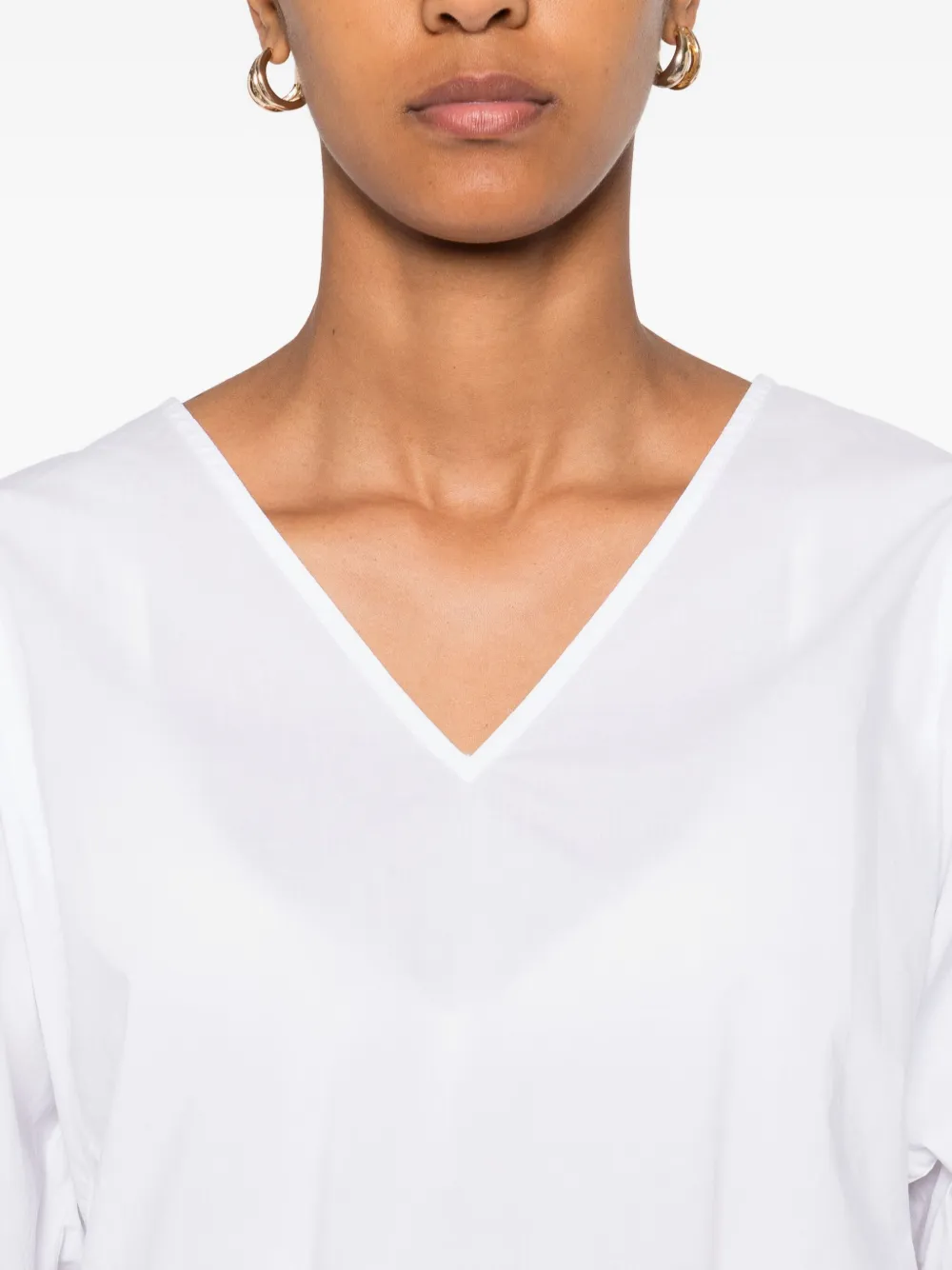 Marc O'Polo Blouse met V-hals Wit