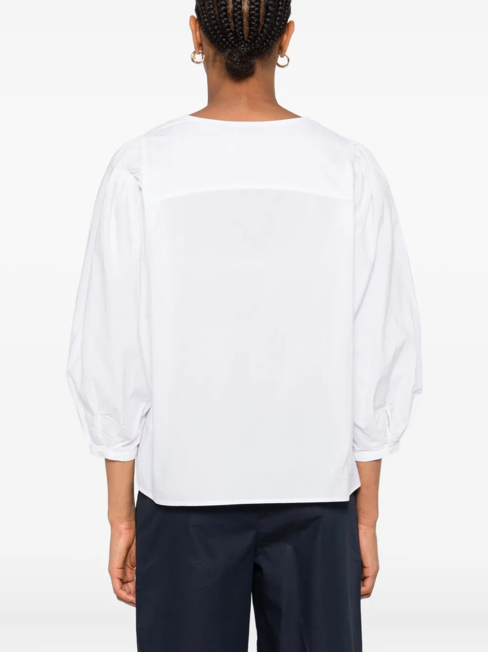 Marc O'Polo Blouse met V-hals Wit