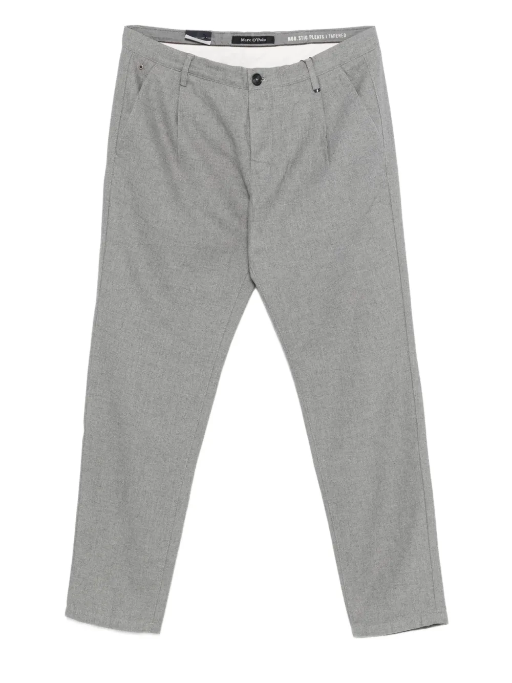 Marc O'polo Pleated-detail Tapered Trousers In Gray