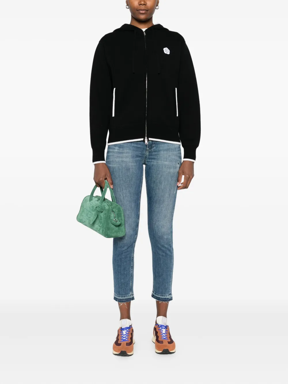 Marc O'Polo frayed-hem distress-detail jeans - Blauw