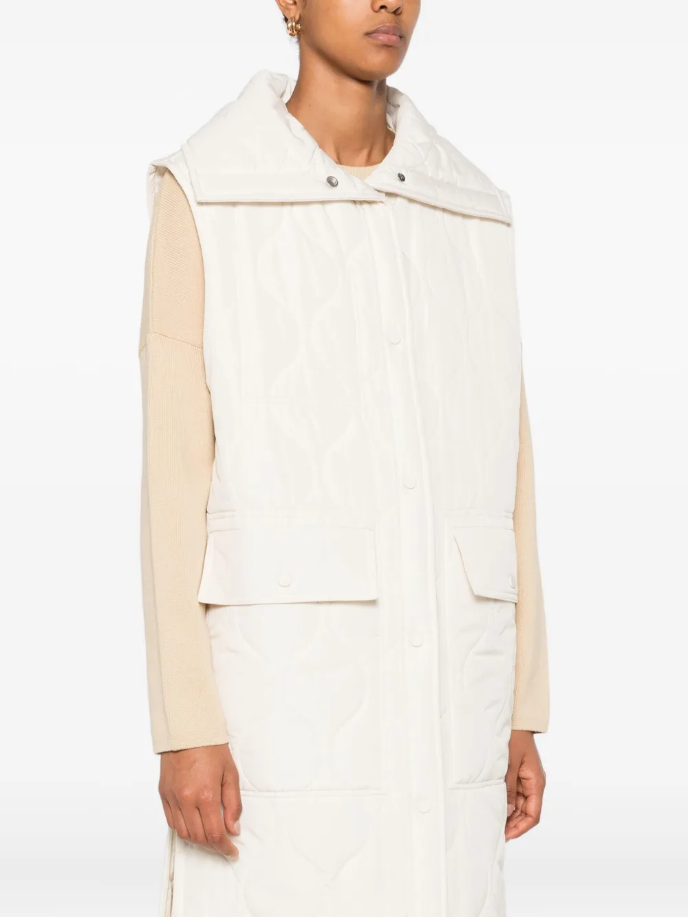 Marc O'Polo quilted-pattern coat Beige