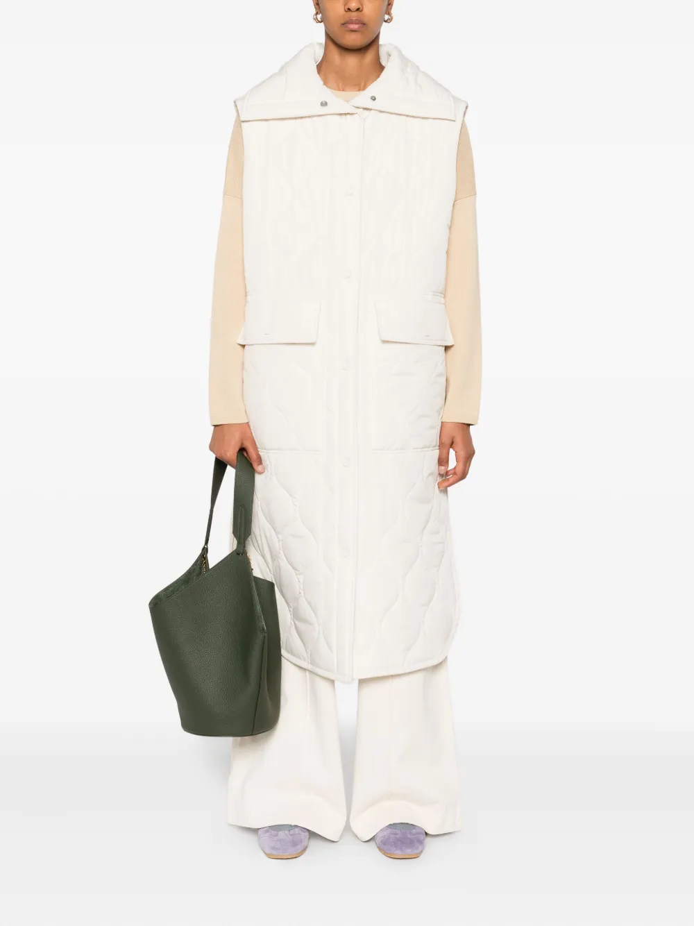 Marc O'Polo quilted-pattern coat Beige