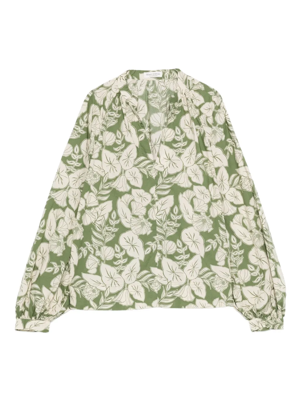 Marc O'Polo floral-print V-neck blouse | Green | Image 1