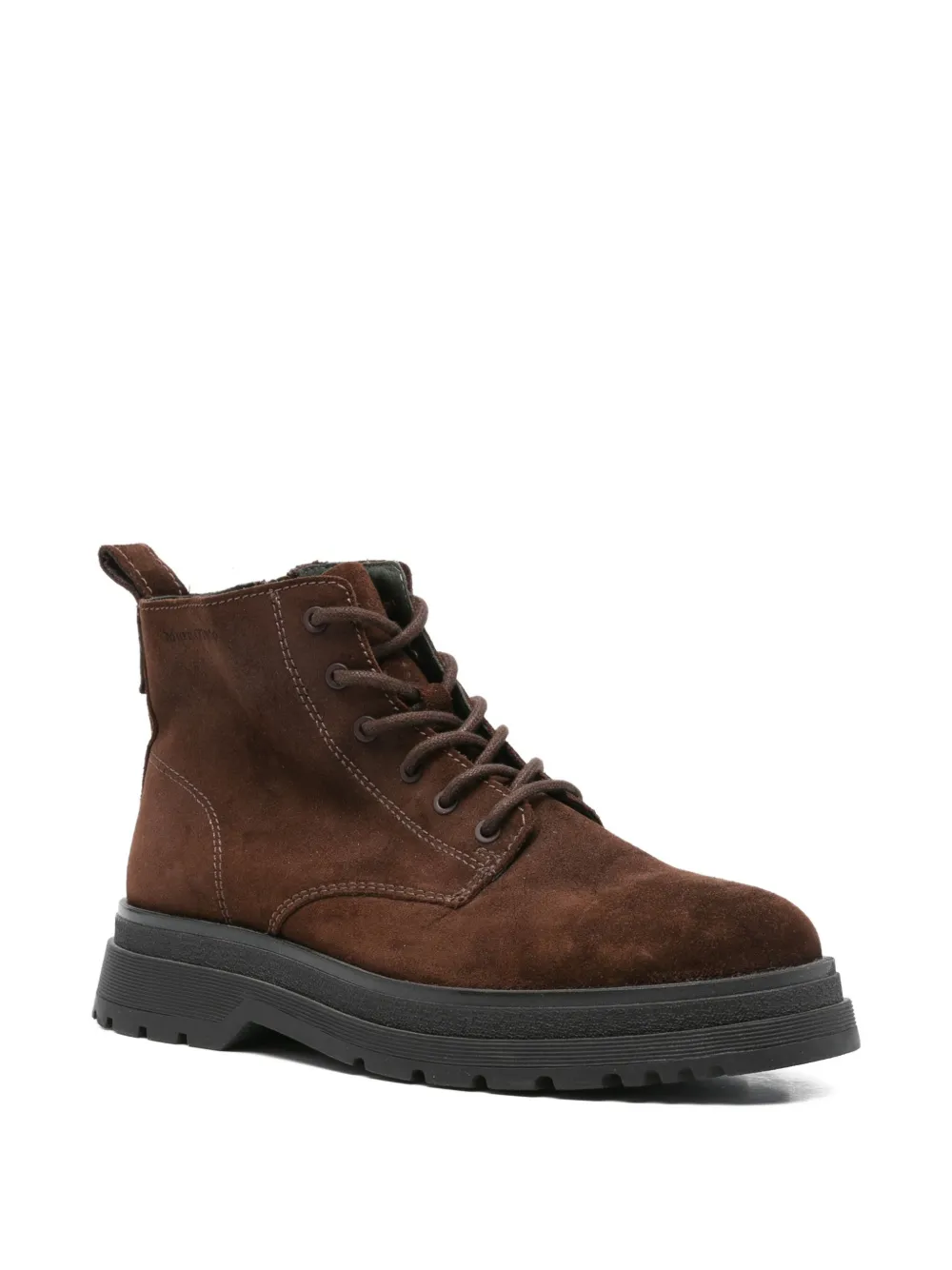 Marc O'Polo lace-up suede biker boots Brown