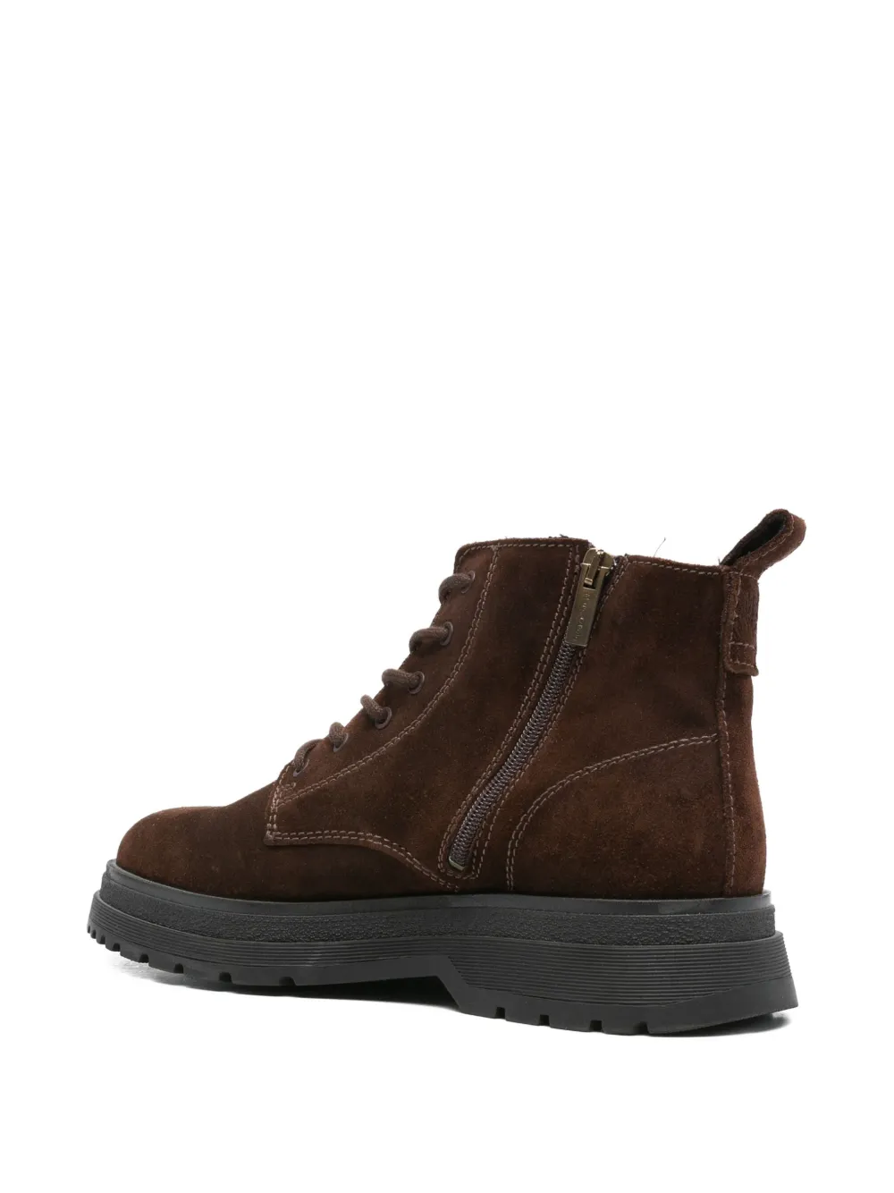 Marc O'Polo lace-up suede biker boots Brown