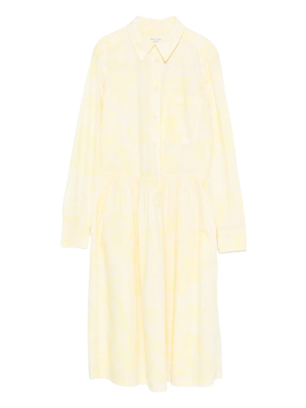 Marc O'Polo floral-pattern shirt midi dress | Yellow | Image 1