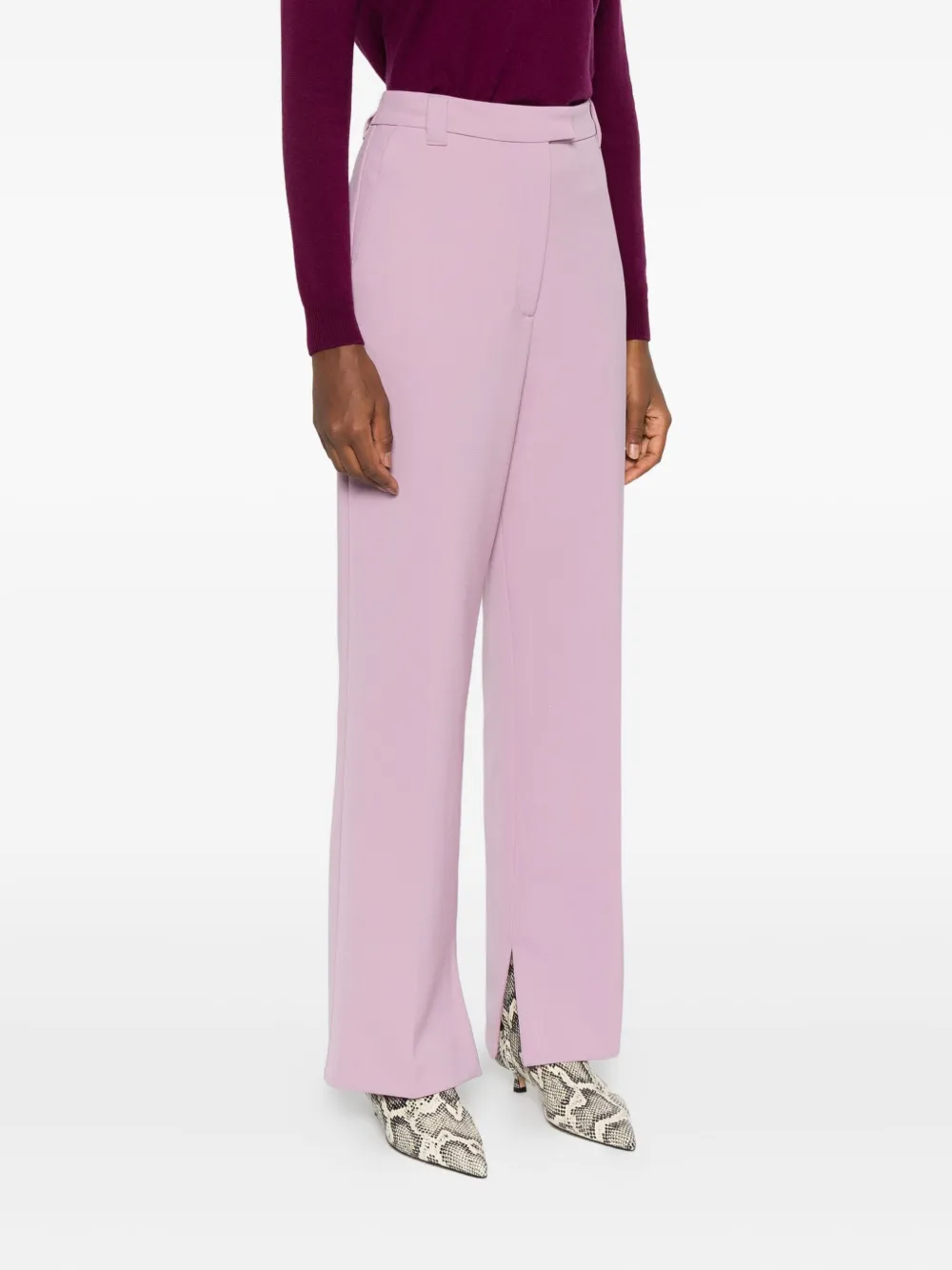 Marc O'Polo Broek met zijsplit Paars