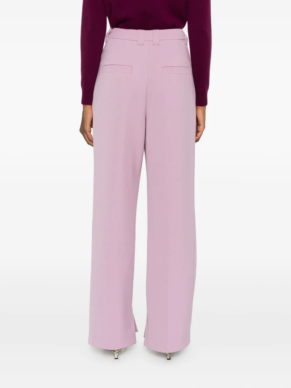 Marc O'Polo Broek met zijsplit Paars