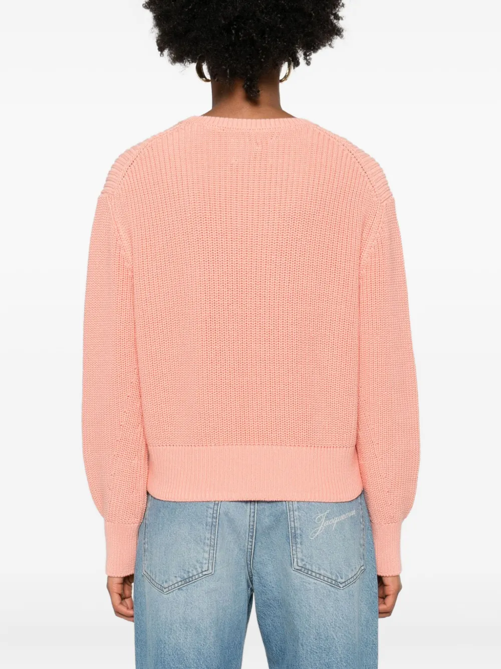 Marc O'Polo Geribbelde sweater met ronde hals Roze