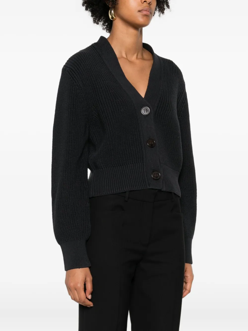 Marc O'polo V-neck Cardigan In Black