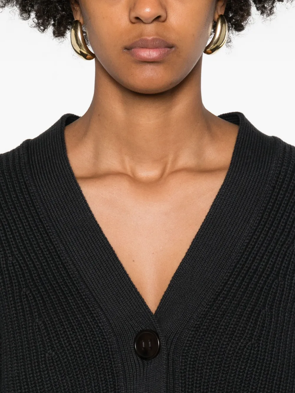 Marc O'polo V-neck Cardigan In Black