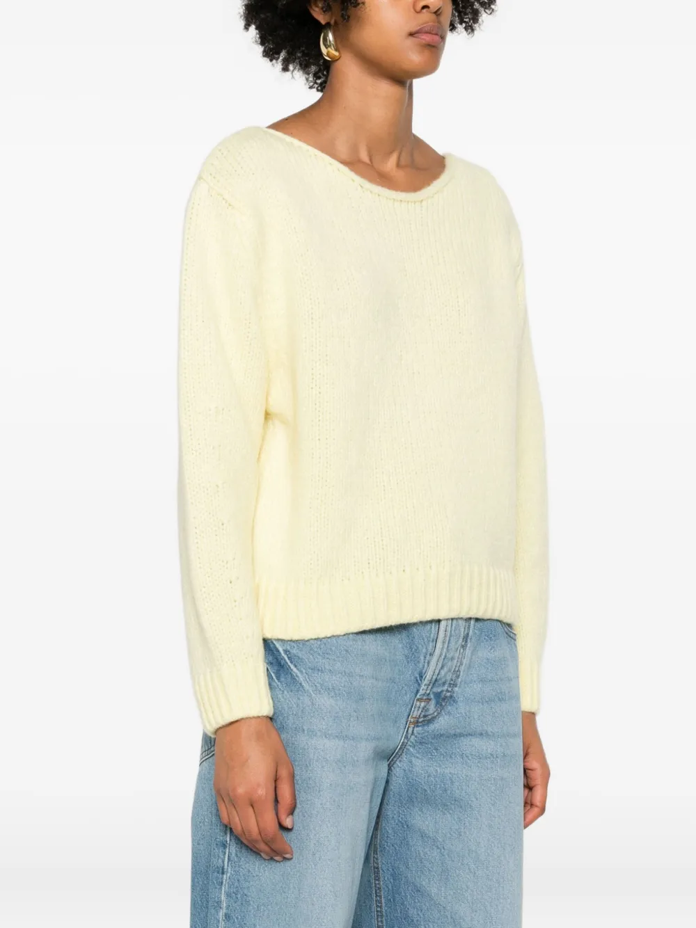 Marc O'Polo Trui met boothals Geel