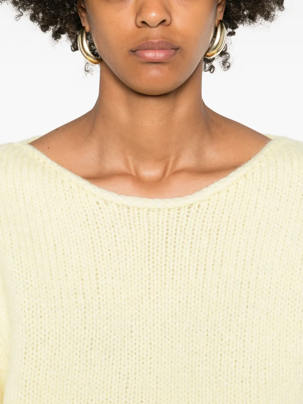 Marc O'Polo Trui met boothals Geel