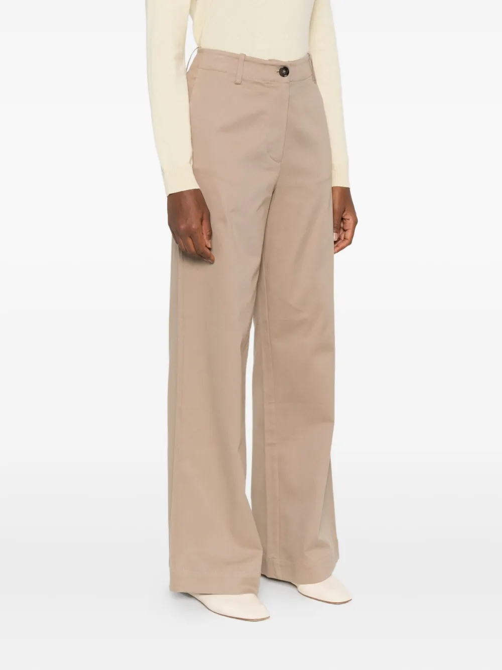 Marc O'Polo Broek met riemlussen Groen
