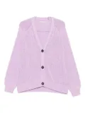 Marc O'Polo button-front open-knit cardigan - Purple