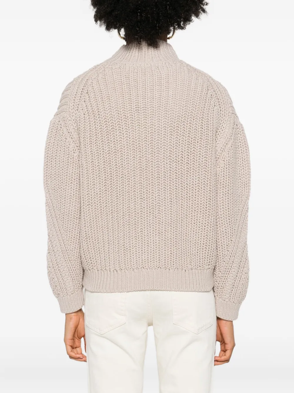 Marc O'polo High-neck Wool Sweater In Neutral