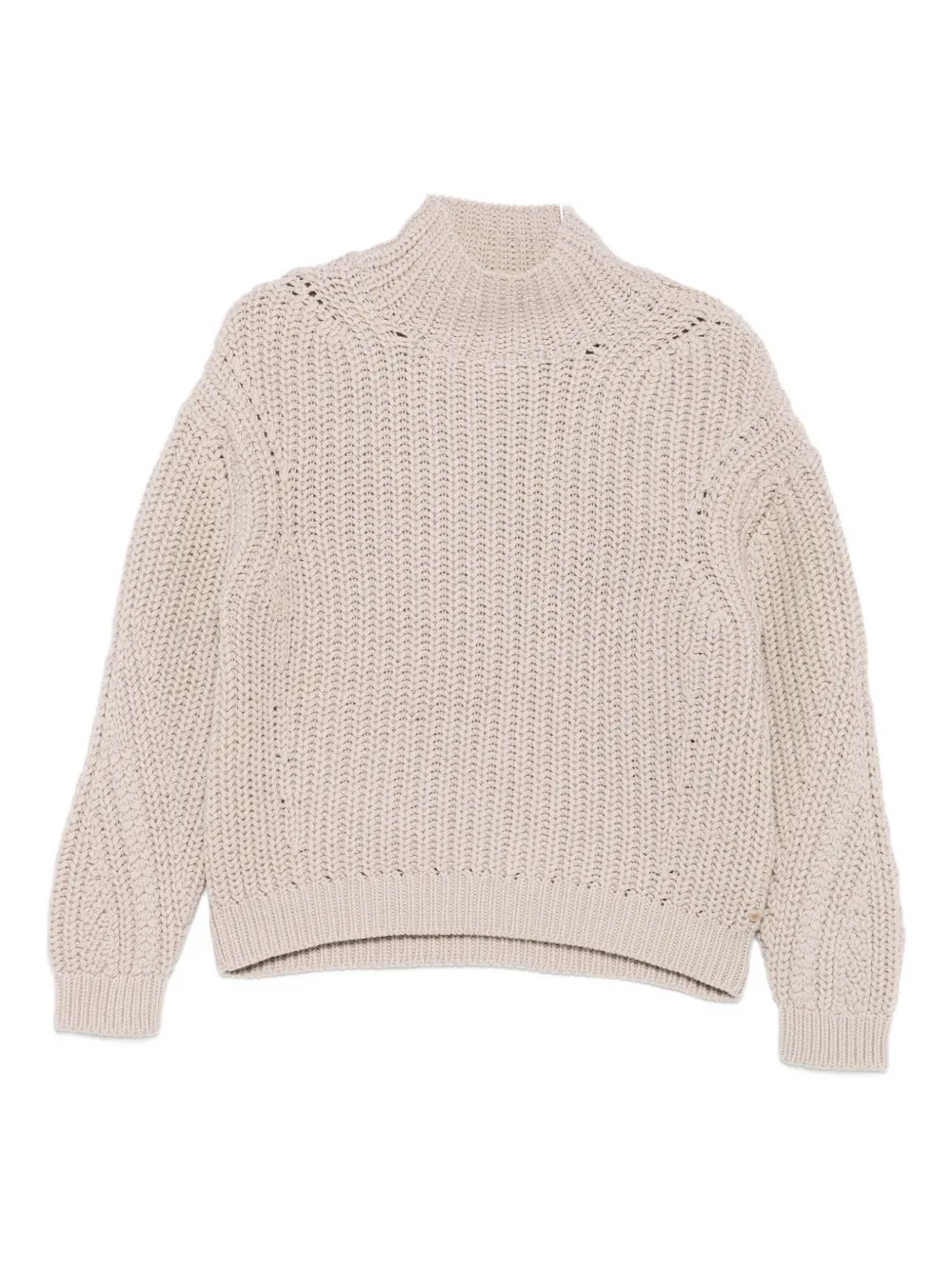 Marc O'polo High-neck Wool Sweater In Neutral