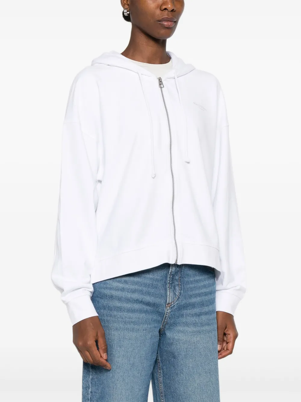 Marc O'polo Zip-up Hoodie In White