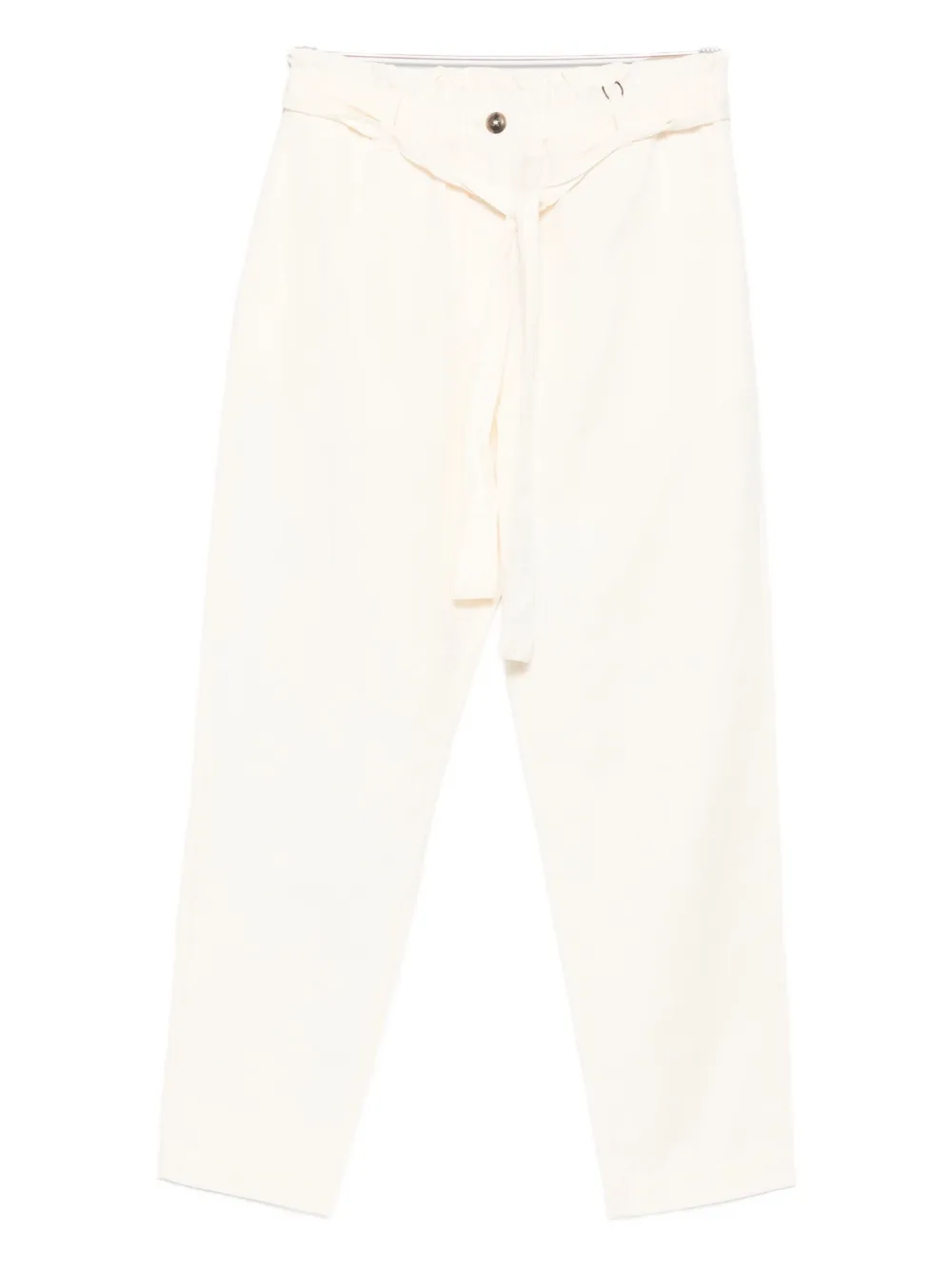 Marc O'polo Belted Tie-waist Trousers In Neutral