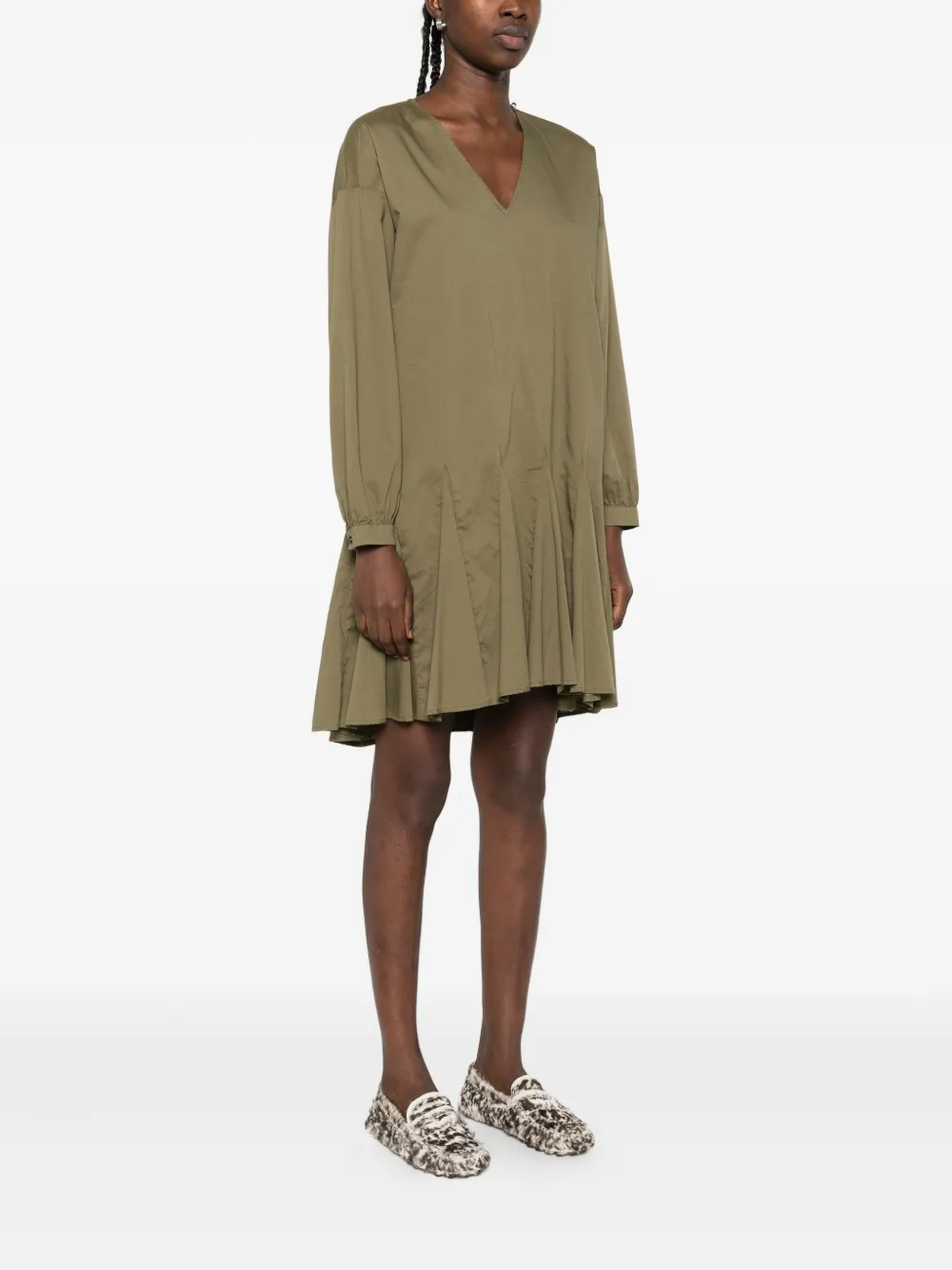 Marc O'Polo Midi-jurk met V-hals Groen
