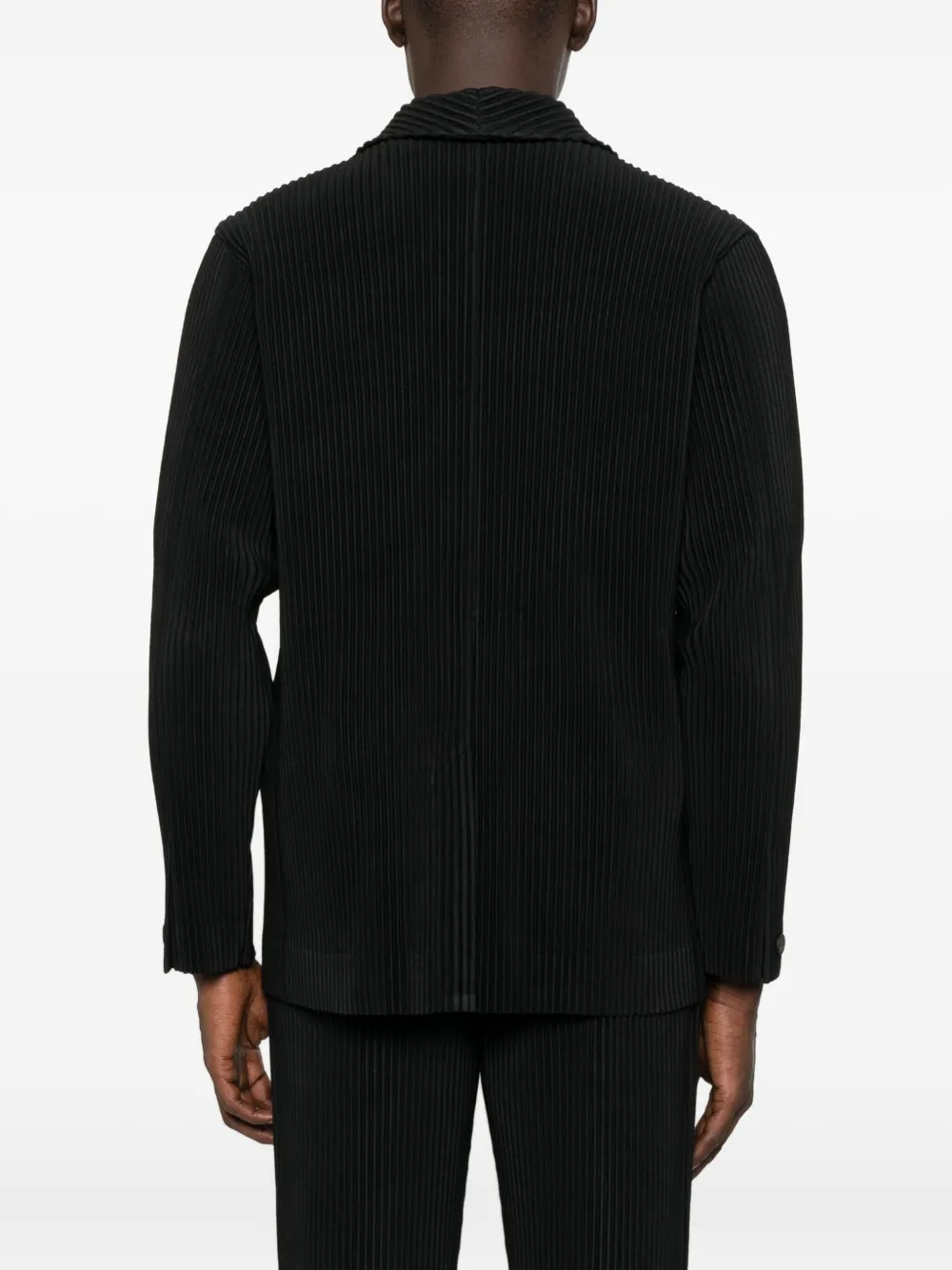 Homme Plissé Issey Miyake Geplooide blazer met knopen Zwart