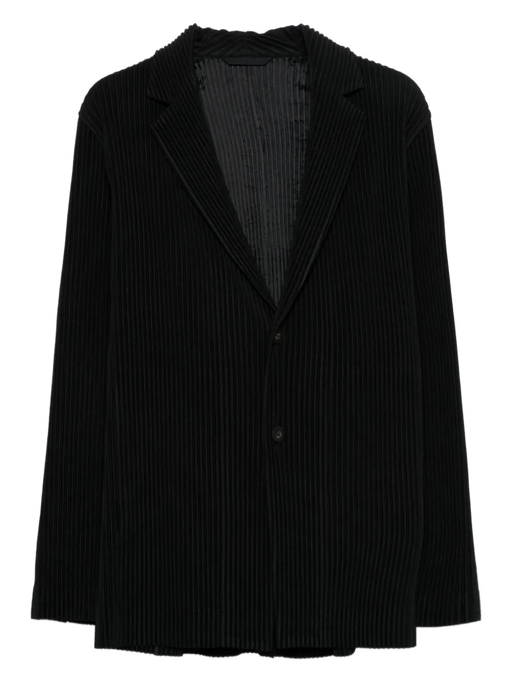 Homme Plissé Issey Miyake Geplooide blazer met knopen Zwart