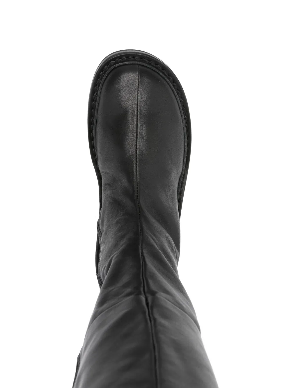 Trippen leather thigh-high boots Black