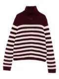Allude turtleneck striped sweater - Red