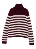 Allude turtleneck striped sweater - Red
