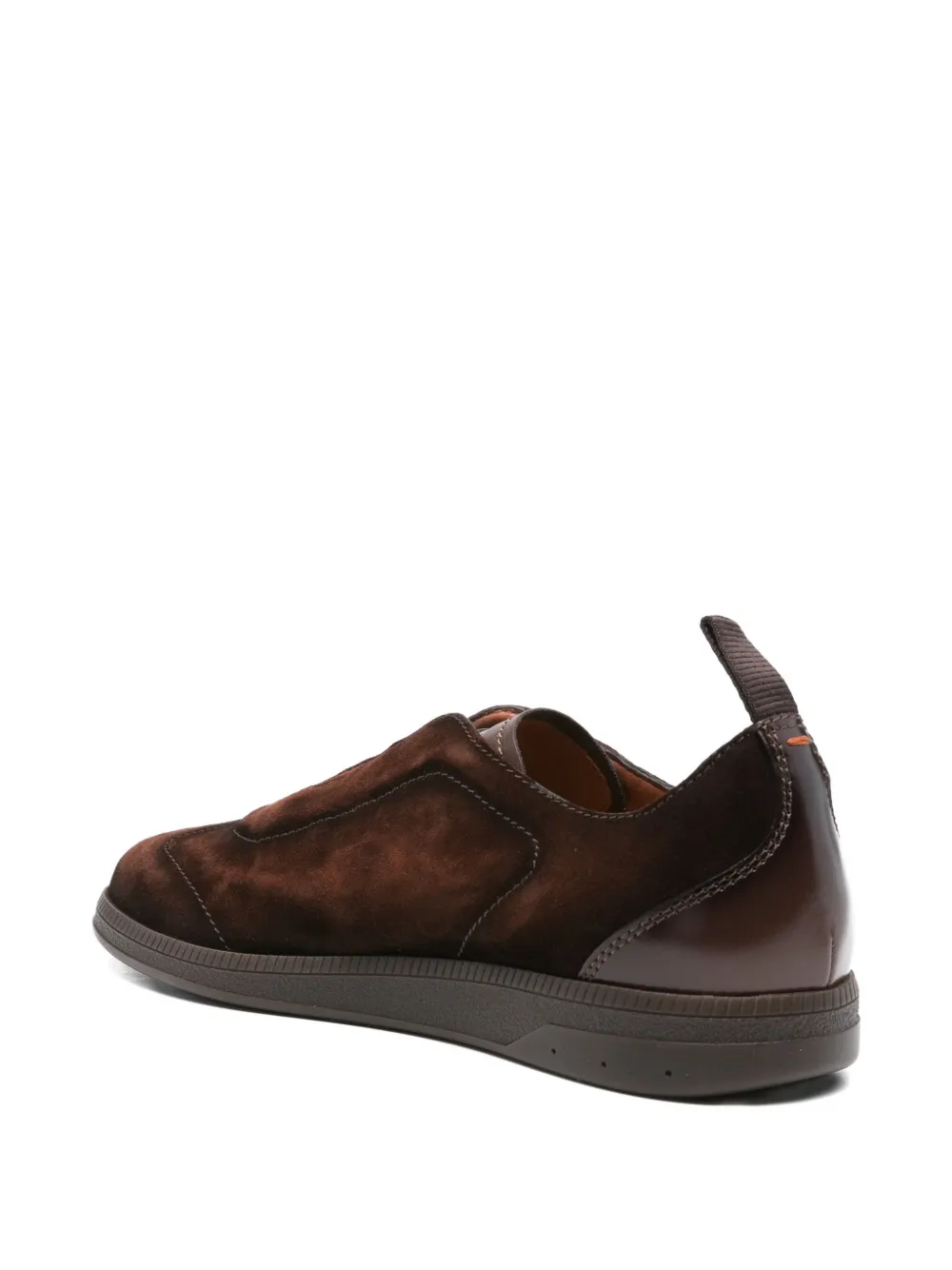 Santoni suede-leather sneakers Brown