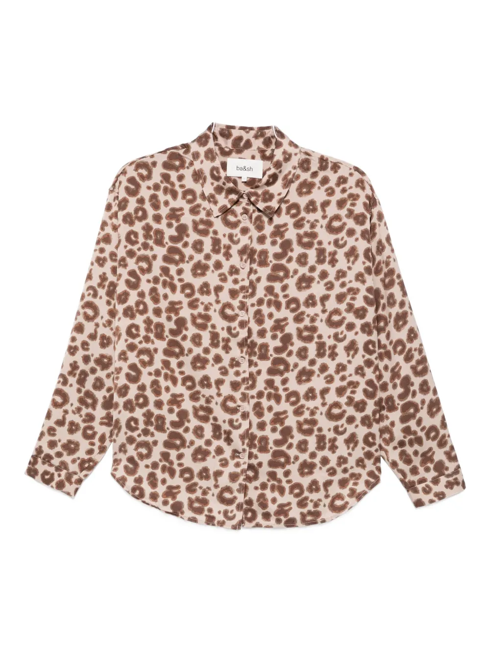 Ba&Sh Blouse met luipaardprint en knoopsluiting Beige