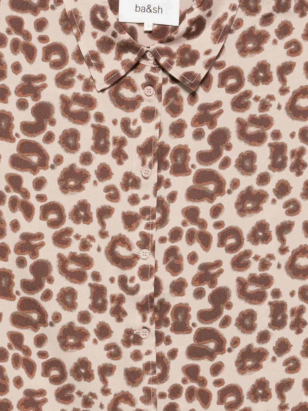 Ba&Sh Blouse met luipaardprint en knoopsluiting Beige