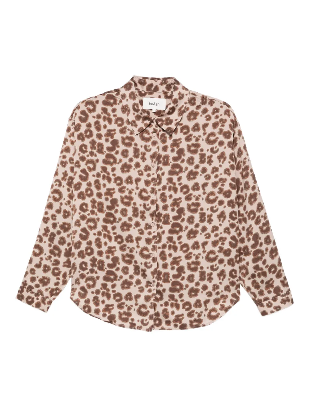 Ba&Sh Blouse met luipaardprint en knoopsluiting Beige