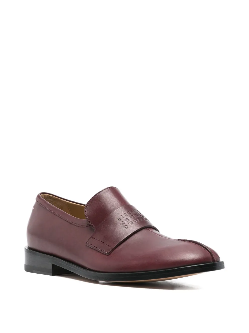 MM6 Maison Margiela leather loafers - Rood