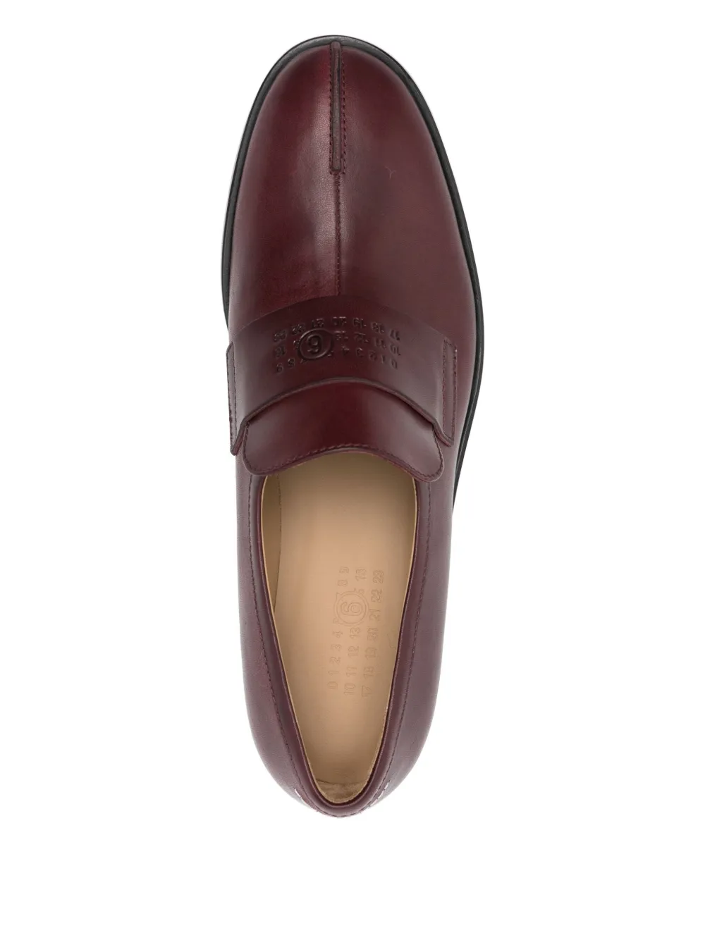 MM6 Maison Margiela leather loafers Red