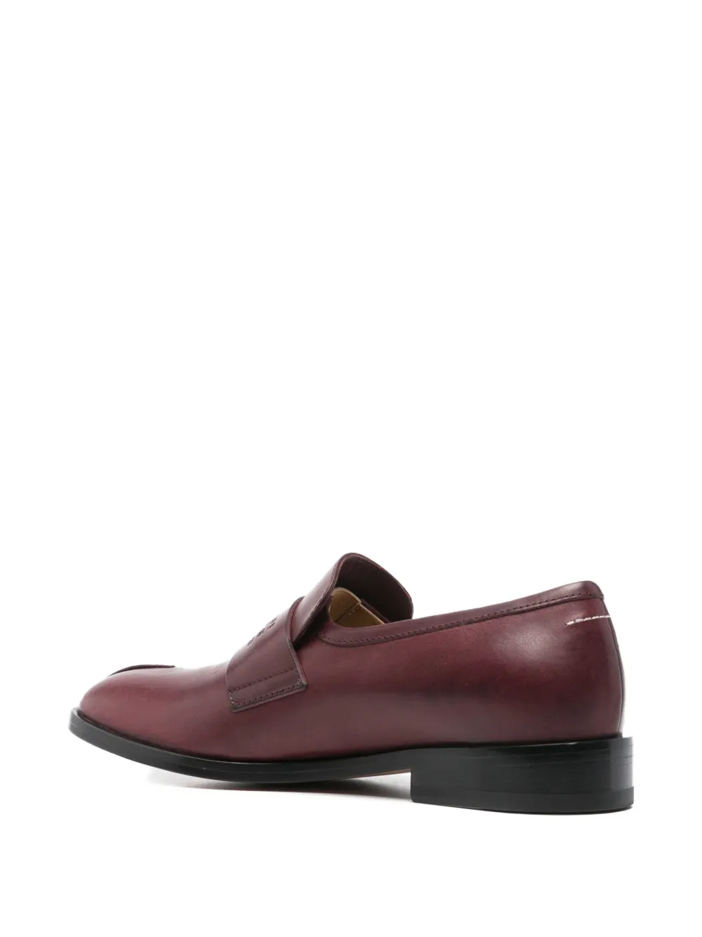 MM6 Maison Margiela leather loafers Red