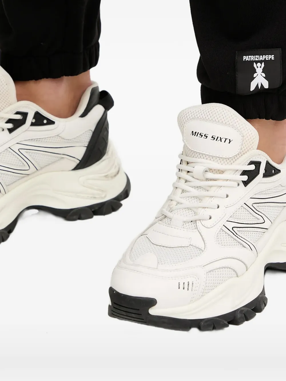 Patrizia Pepe Logo-patch Track Pants In Black