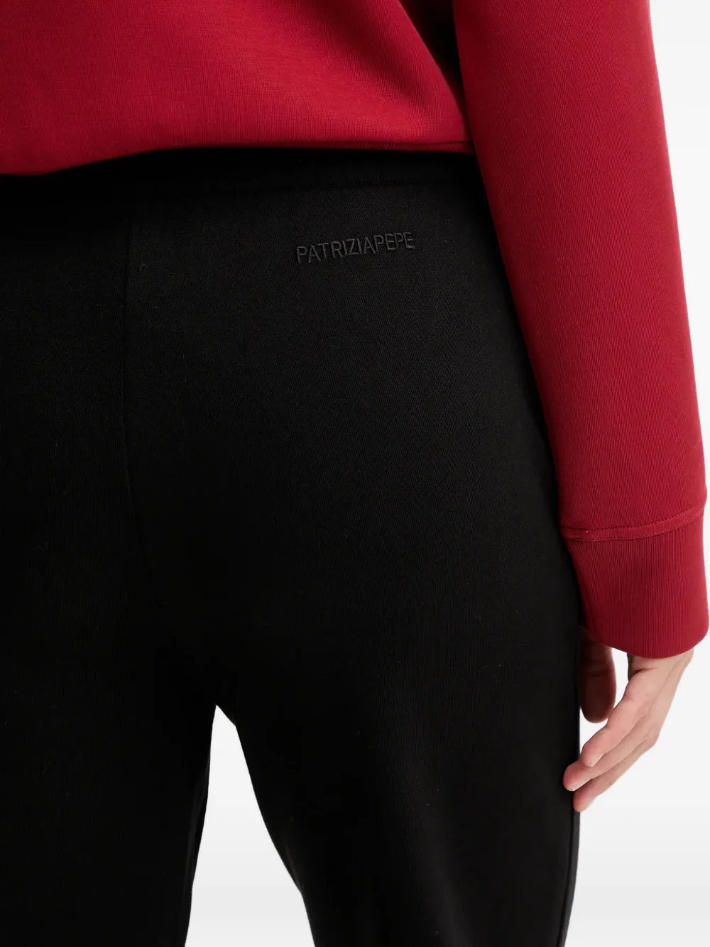 Patrizia Pepe Logo-patch Track Pants In Black