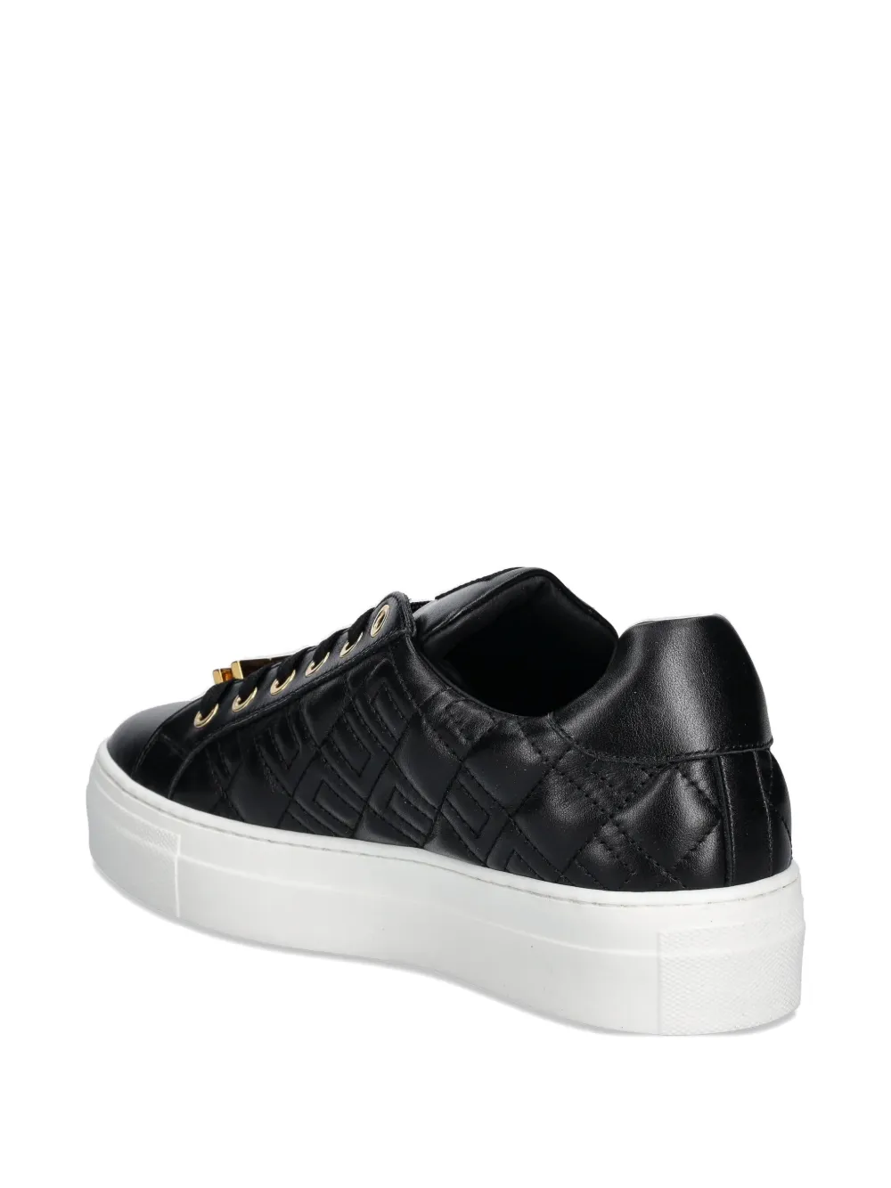 Elisabetta Franchi La Mia Bambina quilted logo-detail sneakers Zwart