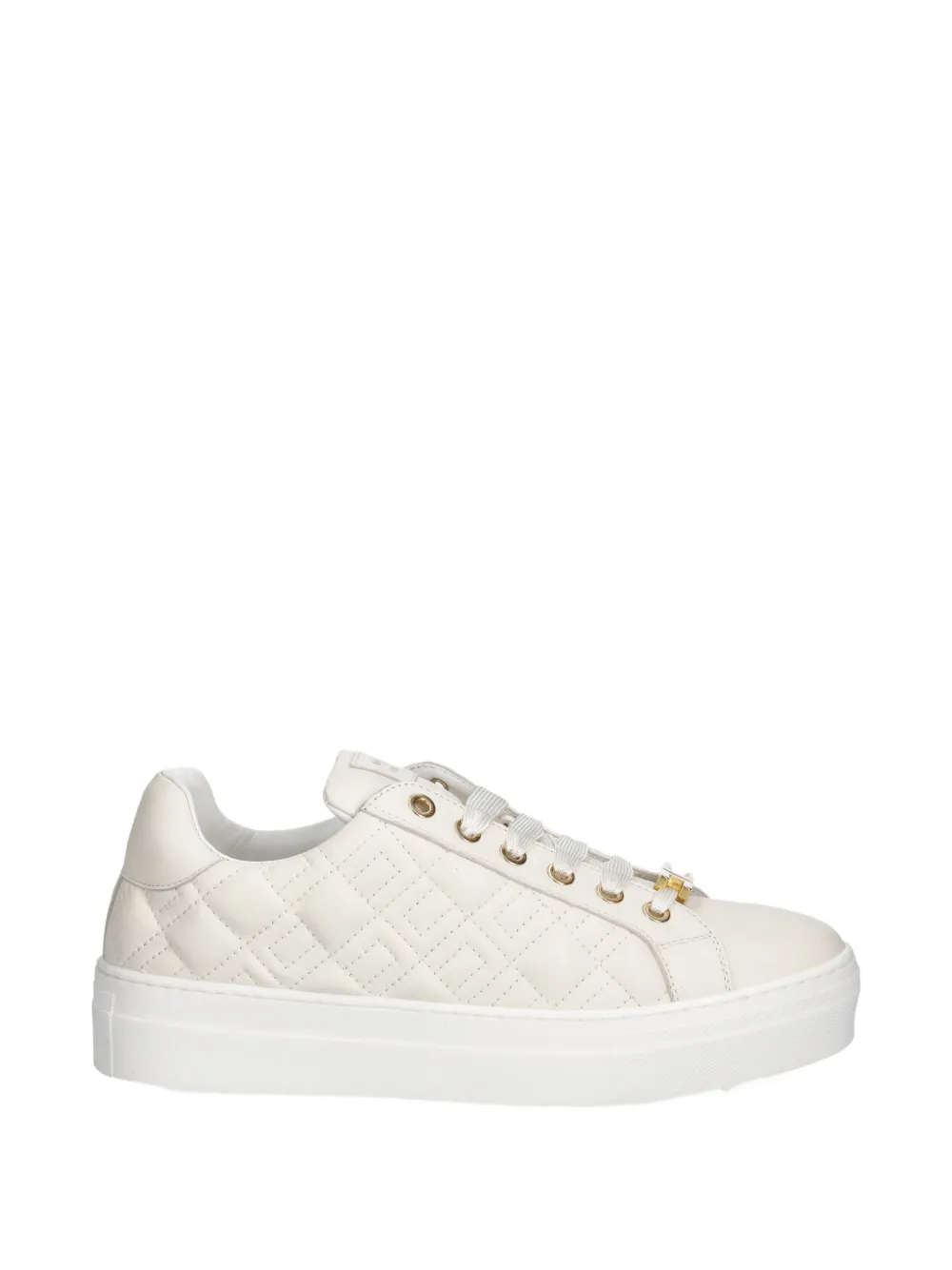 Elisabetta Franchi La Mia Bambina quilted logo-detail sneakers Wit