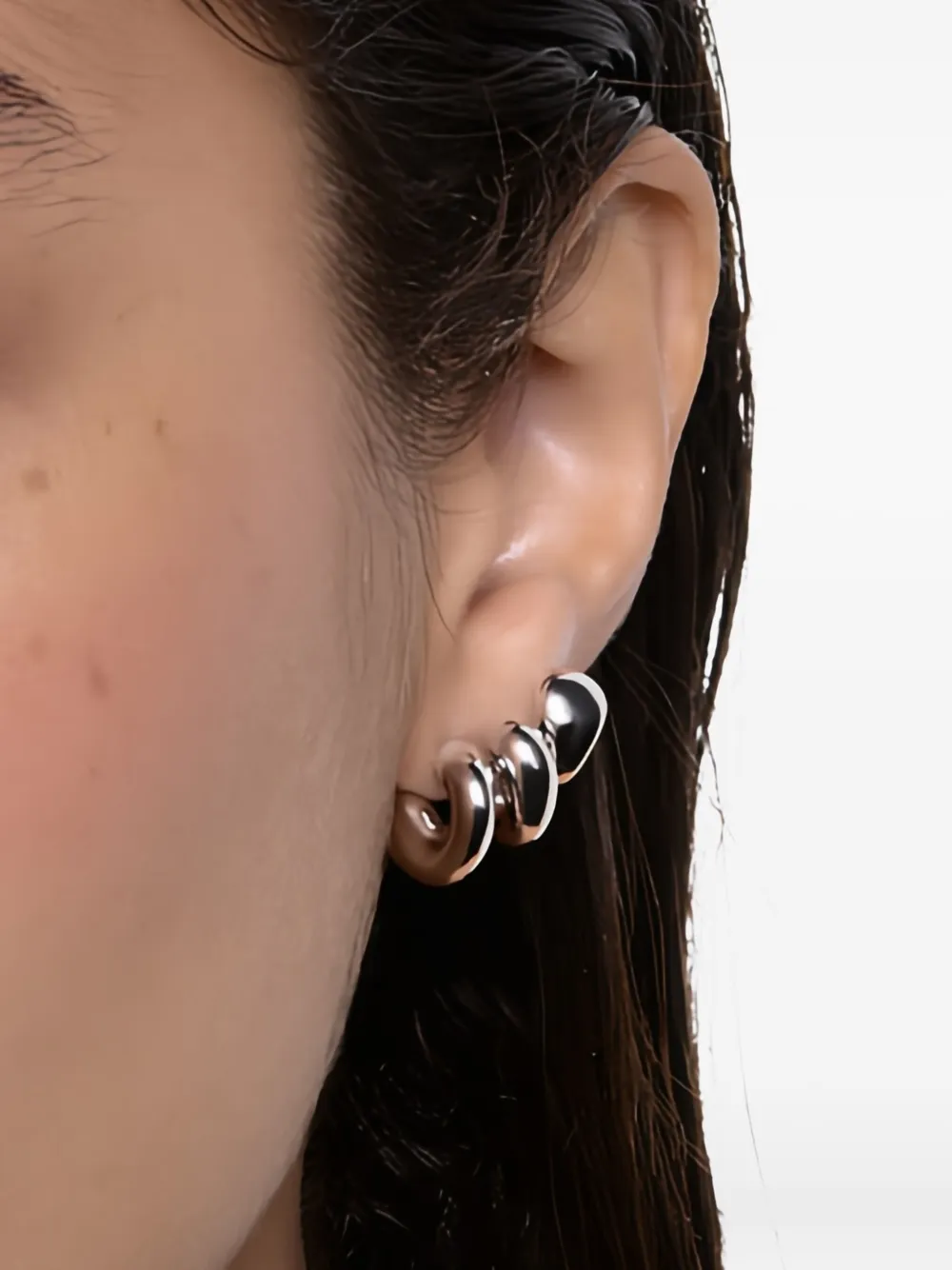 Maria Black Coil Crawler earring - Zilver
