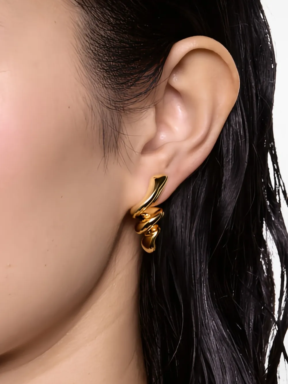 Maria Black coil-shaped earring - Goud