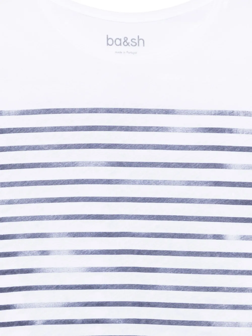 Ba&Sh Gestreepte boxy top Wit