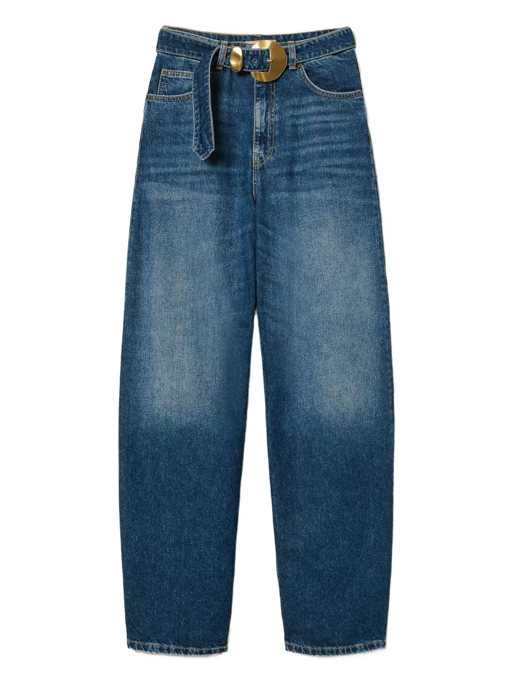 TWINSET Jeans met gespsluiting en ceintuur Blauw