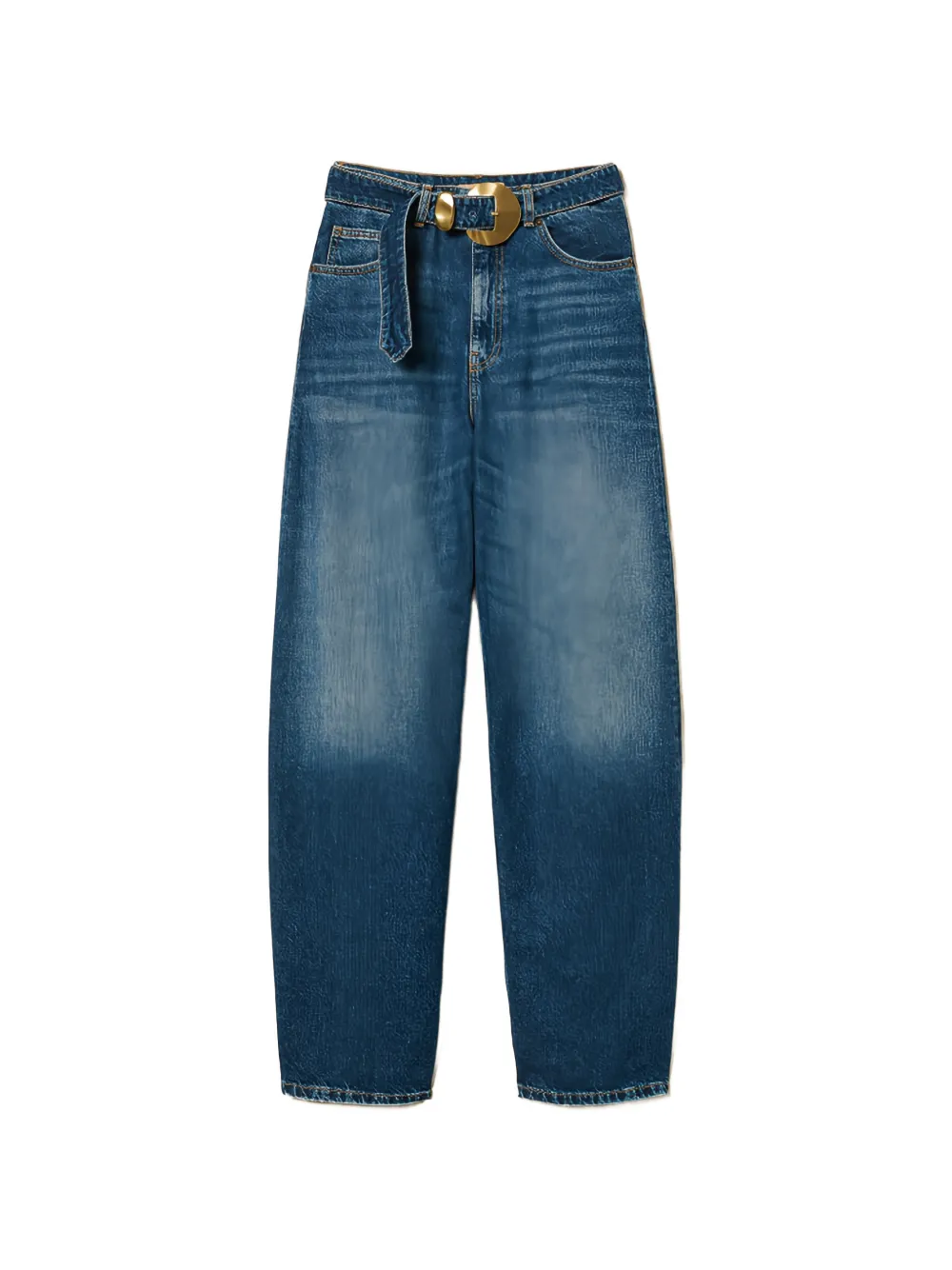 TWINSET Jeans met gespsluiting en ceintuur Blauw