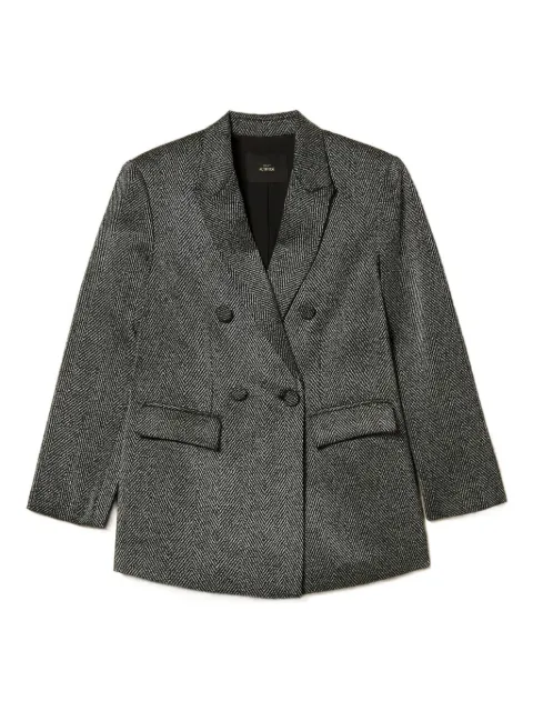 TWINSET herringbone double-breasted blazer