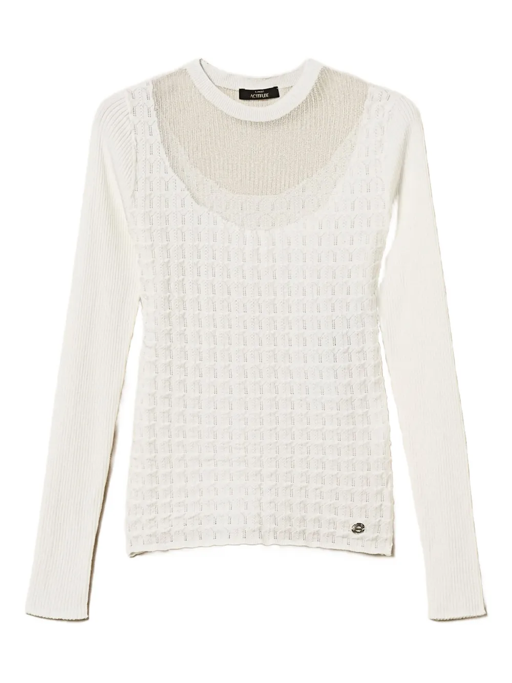 Twinset See-through Sweater In White