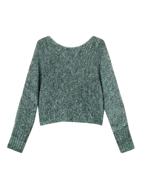 TWINSET speckled boat-neck sweater 