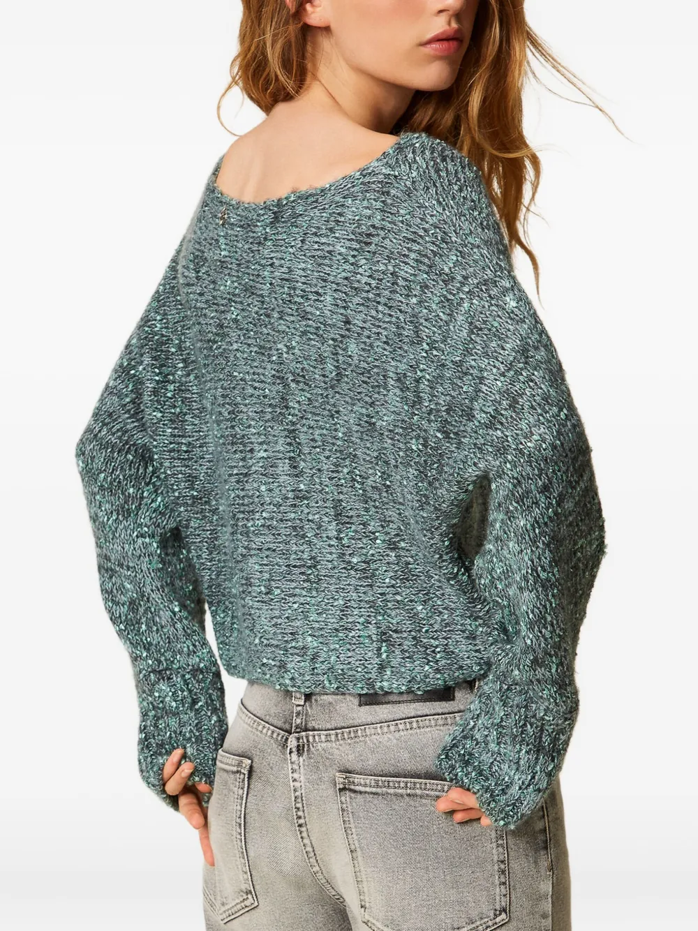 TWINSET Trui met boothals Groen